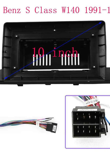10 Inch Car Frame Fascia Adapter Android Radio Dash Fitting Panel Kit For Benz S Class W140 1991-1998