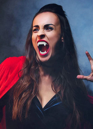 10Pcs Halloween Vampire Denture Luminous Fake Teeth Dress Up Props Horror Zombie Teeth Grim Reaper Braces Glow Party Supplies - Riparo82