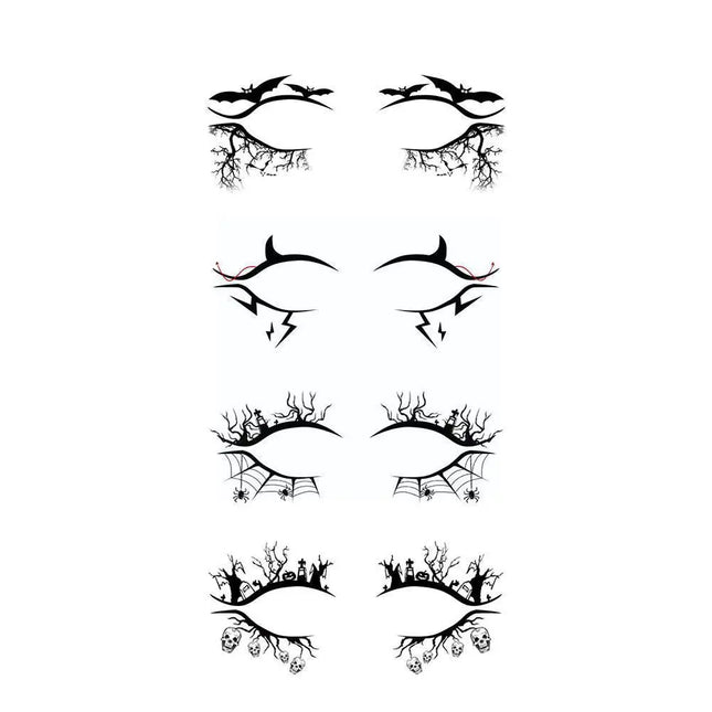 Temporary Halloween Horror Witch Devil Ghost Tattoo Halloween Eye Face Eye Art Party Tattoo Sticker Stickers Tattoo M6P2