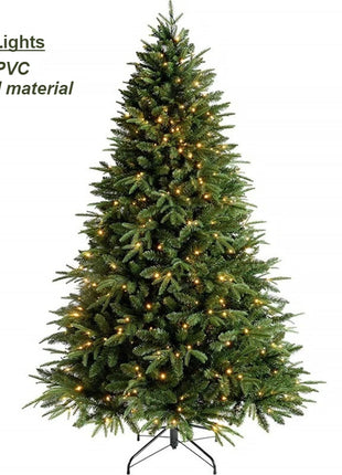 Albero di Natale artificiale PE misto crittografato con luci a LED Albero di Natale di alta qualità 1,2 m-1,8 m Decorazioni natalizie per Capodanno