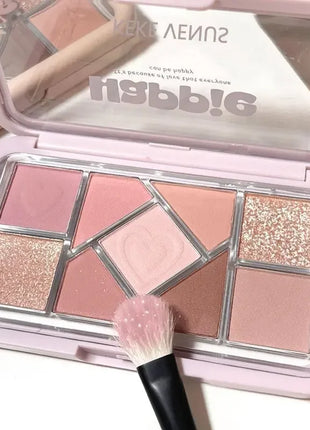 Mint diffuse pink blue small pink frame nine-color eyeshadow palette low saturation clear mint green pearl matte gentle pure des - Riparo82