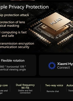 New xiaomiI Smart Camera 4 Dual-band Wi-Fi 68MP 4K HDR AI Tracking,Night VisionTwo-Way Audio,Home Security Baby Monitor CCTV CN - Riparo82