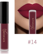 NICEFACE Nude Liquid Lipstick Ultra Matte Velvet Long Lasting Women Beauty Red Nonstick Cup Waterproof Lip Gloss Lips Cosmetics - Riparo82