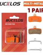 BUCKLOS Pastiglie freno a disco idraulico per bicicletta per M9120 Pastiglie freno metalliche Pastiglie freno per mountain bike da strada in metallo adatte D02S H03A N03A