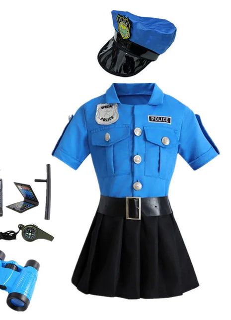 Abiti da gioco di ruolo della polizia Abiti da vestire Tute uniformi da ufficiale di polizia Costumi di performance di Halloween