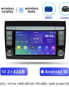 Wireless CarPlay Android 14 Car Radio for For Fiat/Bravo 2007 2008 2009 20102011 2012 AutoRadio Stereo GPS Navigation Multimedia Screen - Riparo82