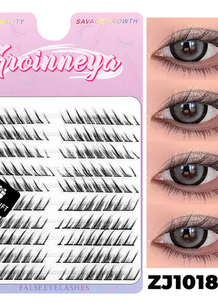 GROINNEYA DIY Lashes Extension Kit Cute Cat Paw False Eyelashes for Enlarged Eyes Korean Actress Natural Make Up - Riparo82