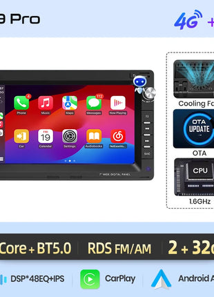 AWESAFE Carplay android Auto Radio for VW Golf 4 Passat POLO Transport T5 Multivan Seat Jetta Car Intelligent Systems Autoradio - Riparo82