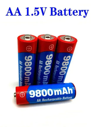 Batterie AA Ricaricabili 1,5V 9800mAh - Alcaline per LED, MP3, Giocattoli - riparo82