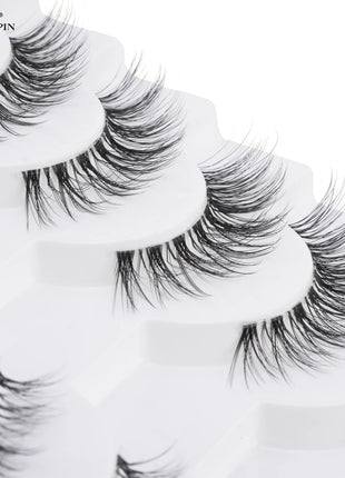 10 Pairs Faux Mink Eyelashes Handmade Natural False Eyelashes Soft Cross Messy Eye 3D Curly Eyelashes Extension Makeup Tools - Riparo82