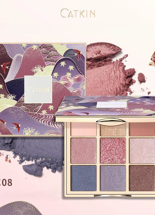 CATKIN Eyeshadow Palette Makeup, Matte Shimmer 9 Colors, Highly Pigmented, Creamy Texture Natural Bronze Neutral - Riparo82