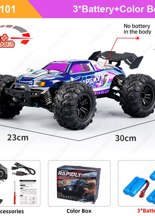 Teeggi 16101 /16102 PRO 1:16 Auto RC ad alta velocità con luce LED Drift 70KM/H 4WD RC Off-Road Car Monster Truck Giocattolo per i regali del capretto