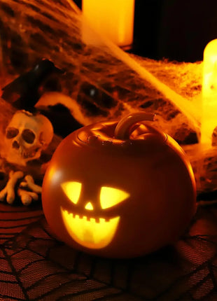 Halloween animated Pumpkin projection lamp, 16 animations and sound effects, English version, built-in projector speaker for Fam - Riparo82