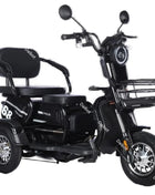 Adult Electric Tricycle Mini Passenger 3 Wheel Electric Scooter 3 Seats For Women Family 600W Powerful Senior Mobility Scooter