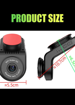 Dash Cam Universal Car DVR Camera Recorder WIFI 2K HD Mini Dashcam 170 ° Wide-Angle Auto Video Recorder - Riparo82