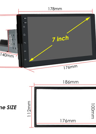 2G+32G 7 Inch Autoradio Carplay 1 Din Android Auto Car Radio GPS for Universal Stereo Multimedia Player Navigation Head Unit RDS - Riparo82