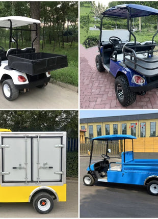 Electric Golf Cart 48V 60v 72v 4kw Electric Vehicles Golf Carts for Adults 8 Seat with Folding Seat Buggy Car - Riparo82
