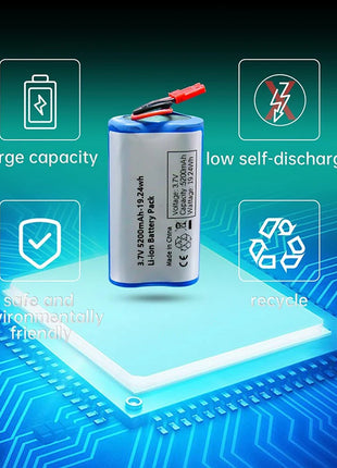 Batteria al litio Batteria ricaricabile da 3,7 V Auto telecomandata Batteria giocattolo per escavatore fuoristrada a quattro ruote motrici da 69 fori - riparo82
