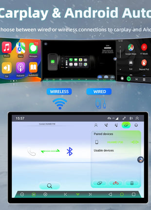 11.5 inch Car Radio GPS Androidauto Carplay For Tesla style For Nissan Hyundai KIA Toyota Honda Multimedia Player For 9/10 inch - Riparo82