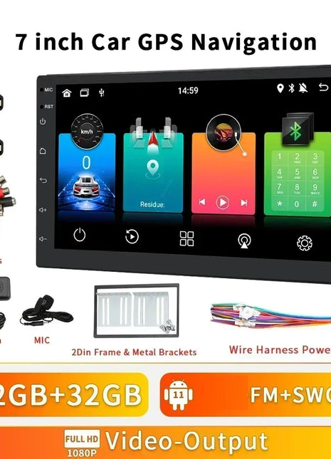 Car Radio 2 Din 7″ Android Multimedia Player GPS WIFI Bluetooth Player for Universal AutoRadio Stereo Video Navigation SWC WIFI