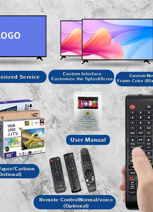 Normal 24 Inch Flat Screen Led Tv Accept Custom Android Tv Television Smart Tv 32 40 43 50 55 65 75 85 Inch 4K - Riparo82