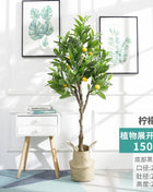 Simulation Green Plant Simulation Lemon Tree Pot Large Green Plant Bonsai Shopping Mall Restaurant Decoration on The Ground