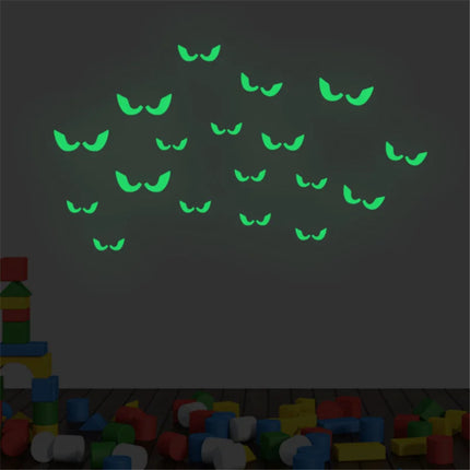 Halloween Night Light Wall Stickers Peeping Night Light Eyes Stickers Ghost Decoration Stickers Fluorescent Horror Wall Stickers