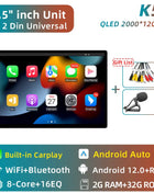 11.5 inch Car Radio GPS Androidauto Carplay For Tesla style For Nissan Hyundai KIA Toyota Honda Multimedia Player For 9/10 inch - Riparo82