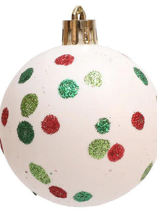 Palline di Natale Ornamento Palline di Natale pendenti scintillanti per la decorazione dell'albero Palline di caramelle per la festa natalizia al coperto della casa di Natale - riparo82