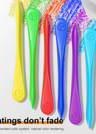 12/18/24/36 Colors Non-dirty Hand Plastic Crayons Washable and Erasable Color Crayons Children’s Painting School Office Supplies - Riparo82