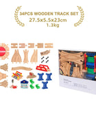 NUOVO Set di binari in legno Pacchetto di espansione per binari in legno di faggio Set di binari ferroviari adatti per tutte le marche Treni Giocattoli per regali per bambini