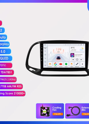 Hizpo AI Voice Autoradio Radio For Fiat Doblo 2015 - 2019 4G Car Multimedia GPS 2din Wireless CarPlay Android Auto Navigation BT