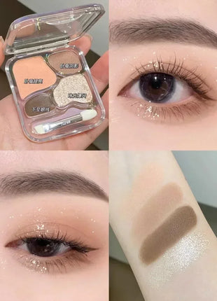 Little Ondine 4Color Eyeshadow Palette Blush Eyeliner Eyeshadow Highlight Contour Palette Eyes Makeup Beauty - Riparo82