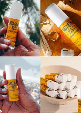 Lip Balm Brazil Kiss Lip Gloss Long Lasting Moisturize Lipstick Anti Drying Reducing Lip Lines Deep Nourishing Lip Care Makeup - Riparo82