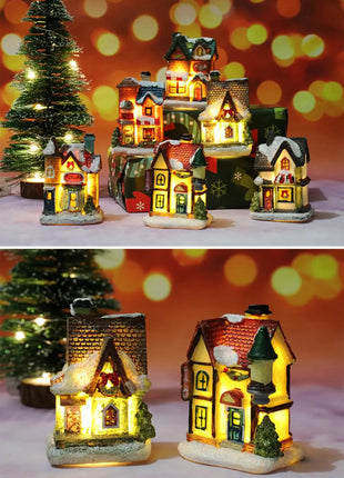 Christmas Light House Village decorazioni natalizie per la casa regali di Natale ornamenti natalizi capodanno 2024 Natale Navidad Noel