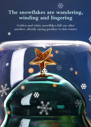 Tazza di Natale Tazza da tè Set di decorazioni regalo di Capodanno Albero di Natale Bicchieri Tazza Decorazione per feste Tazza da caffè Cartone animato Vetro carino - riparo82