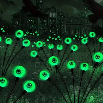 1PCS Halloween LED Eyeball Lights Solar Garden Lawn Lights Outdoor Scary Decoration Lights Halloween Party Decoration