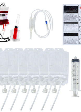 Halloween Blood Bags Juice Drinking Energy Pack Vampire Horror Props Halloween Party Decoration Vampire Cosplay Supplies - Riparo82