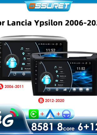 2din Android Car Radio Multimedia GPS for Lancia Ypsilon 2006 -2020 GPS Autoradio Wireless CarPlay Intelligent Screen Player DSP - Riparo82