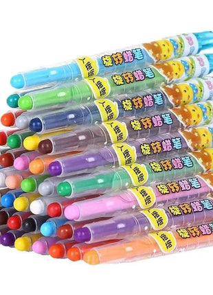 Rotating Crayons Kindergarten Primary School Students Oil Pastel Brush Set Safe and Non-toxic