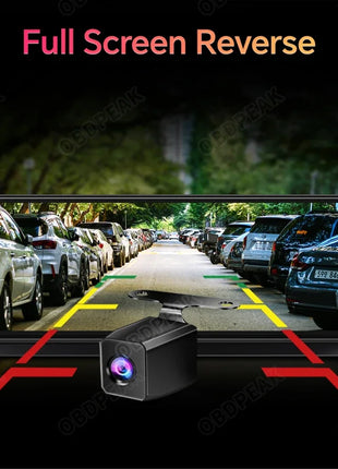 11.3" Dash Cam 4K Car Mirror Wireless Carplay Android Auto Multimedia Player GPS WiFi Universal Black Box Rearview Camera AUX BT - Riparo82