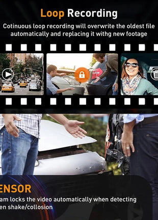 Dashcam For Cars 4 Channel Black Box Wifi Driving Camera Fhd 1080p Night Vision Loop Recording Add Hardwire Kit Car Accessories - Riparo82
