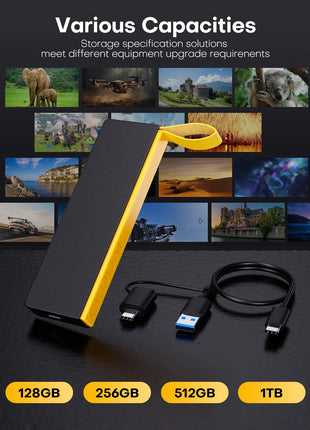 Kodak Unità Esterna Disco Rigido SSD Portatile 1TB 512GB 256GB 128GB USB3.2 Tipo-C Gen2 Ad Alta Velocità 1000MB/s Per Il Computer Portatile Desktop X206