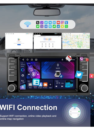 Podofo 7" Car Radio Wireless CarPlay Android Radio For FIAT Punto 2005-20009/Linea 2007-2011 Multimedia GPS FM WIFI BT Autoradio - Riparo82