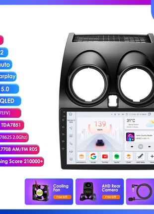 Hizpo 8G+128 AI Voice Car Radio Android Auto Multimedia For Nissan Qashqai J10 2006 2007 2008-2013 Carplay 4G 2din GPS autoradio