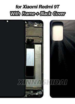 6.53 "AAA + Qualità Per Xiaomi Redmi 9T J19S M2010J19SG M2010J19SY Display LCD Touch Screen Con Cornice e Coperchio Della Batteria Digitizer - riparo82