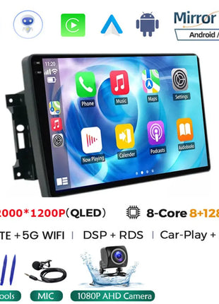 Android 14 Car Radio QLED GPS Navigation Multimedia Player For Jeep Compass/Commander/Grand Cherokee/Wrangler/Liberty AutoRadio - Riparo82