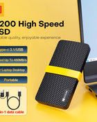 Disco rigido esterno KODAK Disco rigido SSD portatile da 1 TB Disco rigido mobile a stato solido esterno ad alta velocità da 512 GB per PC portatile