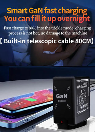 W&O GaN Fast Charging 20W Cable Type C and Lightning Liquid Silicone Cable for iPhone 14 15 Pro Max Xiaomi Realme Redmi ﻿ - Riparo82