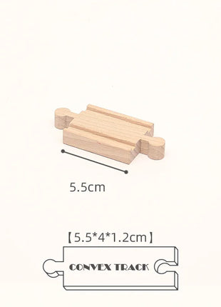 Nuovi tipi di parti di cingoli in legno Pista ferroviaria in legno di faggio Accessori per giocattoli adatti a tutte le marche Piste in legno Giocattoli per regali per bambini - riparo82